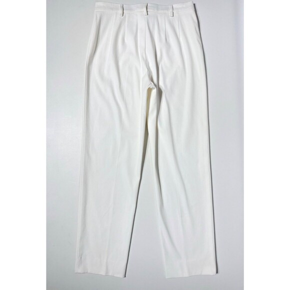 MAX MARA White High Waist Ankle Pants Cotton Stretch Made in Italy Women Sz. 8 - Picture 2 of 13